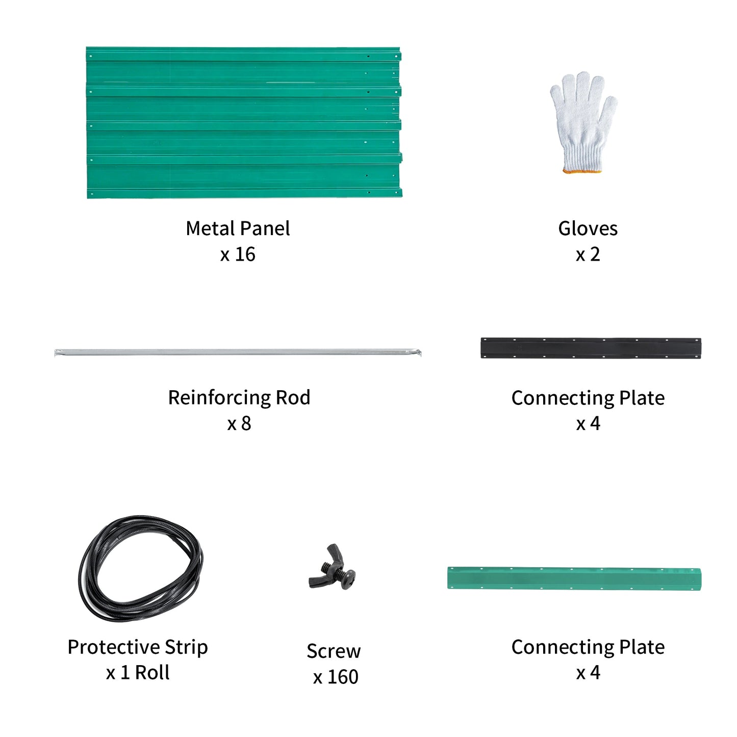 93.7" x 31.5" x 32.3" Raised Garden Bed Kit