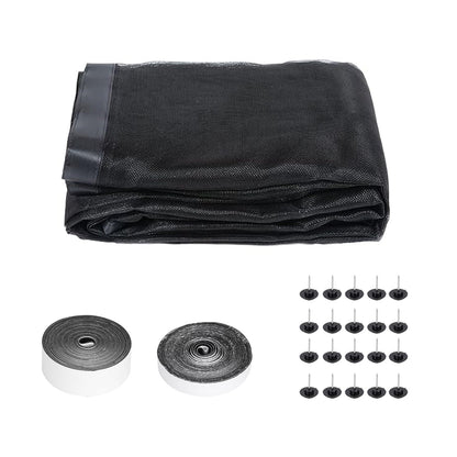 8x7FT Magnetic Garage Door Screen Single-Car Garage Screen Mesh Fiberglass Garage Net with Magnetic Closure 4 Buckle Straps for One Cars