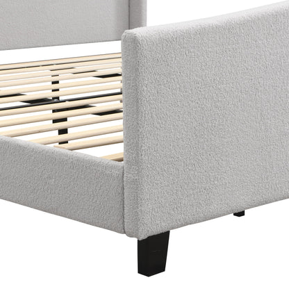 Platform Bed Frame With Tall Headboard And High Footboard