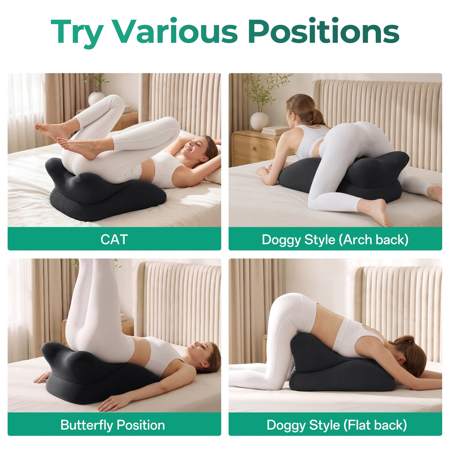 27° Ergonomic Memory Foam Support Pillow for Couples