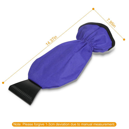 Ice Scraper Glove Car Windshield Snow Scraper Remover Glove Lined of Fleece Winter Ice Scraper Mitt Keep Warm