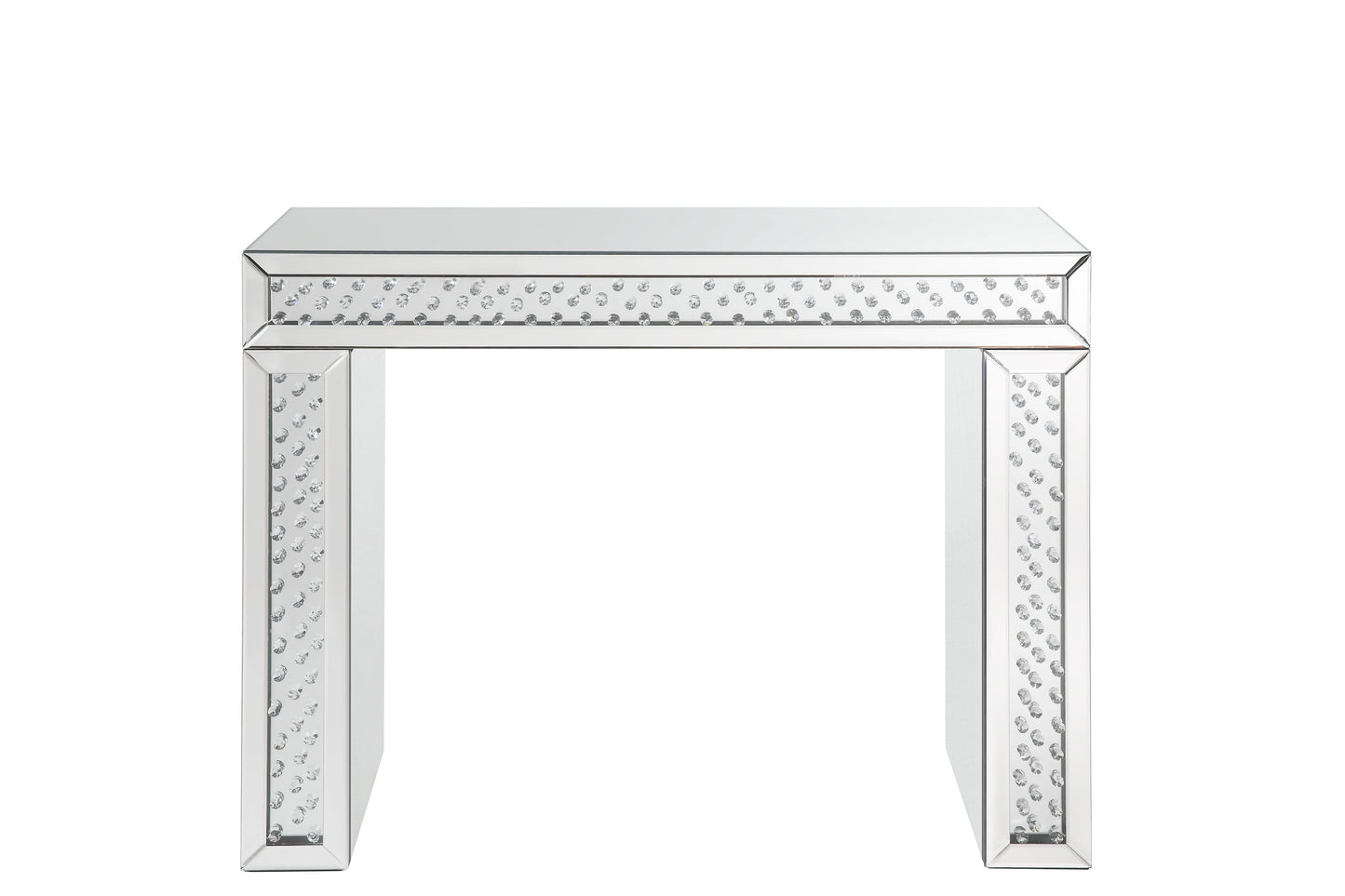 Nysa Mirrored & Faux Crystals Vanity Desk
