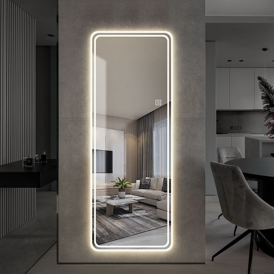 Full Length Floor Mirror LED with Dimming & 3 Color Modes