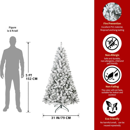 5FT Flocked Christmas Tree