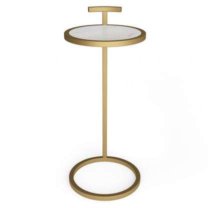 Brook - C Side Table - White / Gold