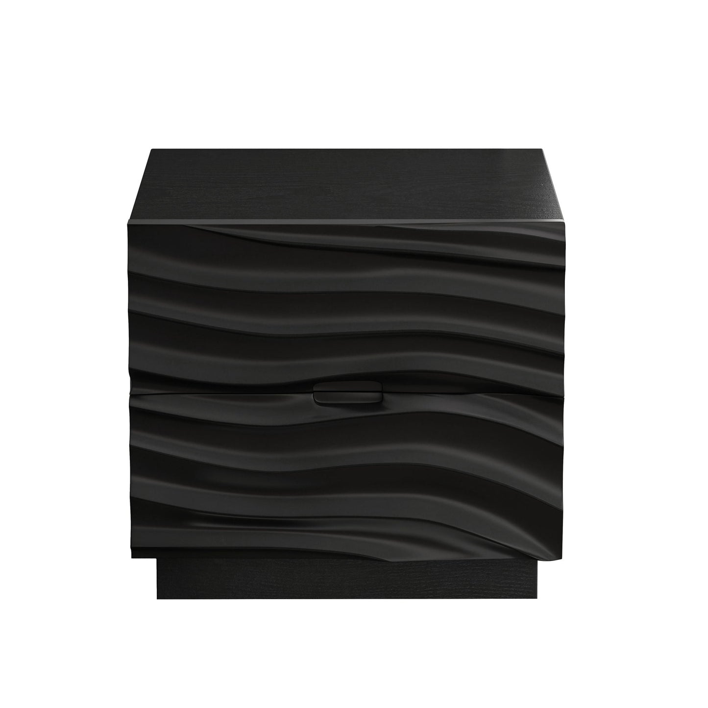 Nightstands, Bedside Table With 2 Drawers (Set of 2) - Black