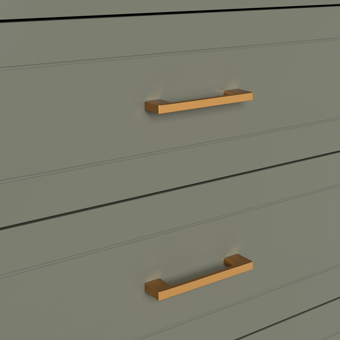 6-Drawer Double Dresser in Olive
