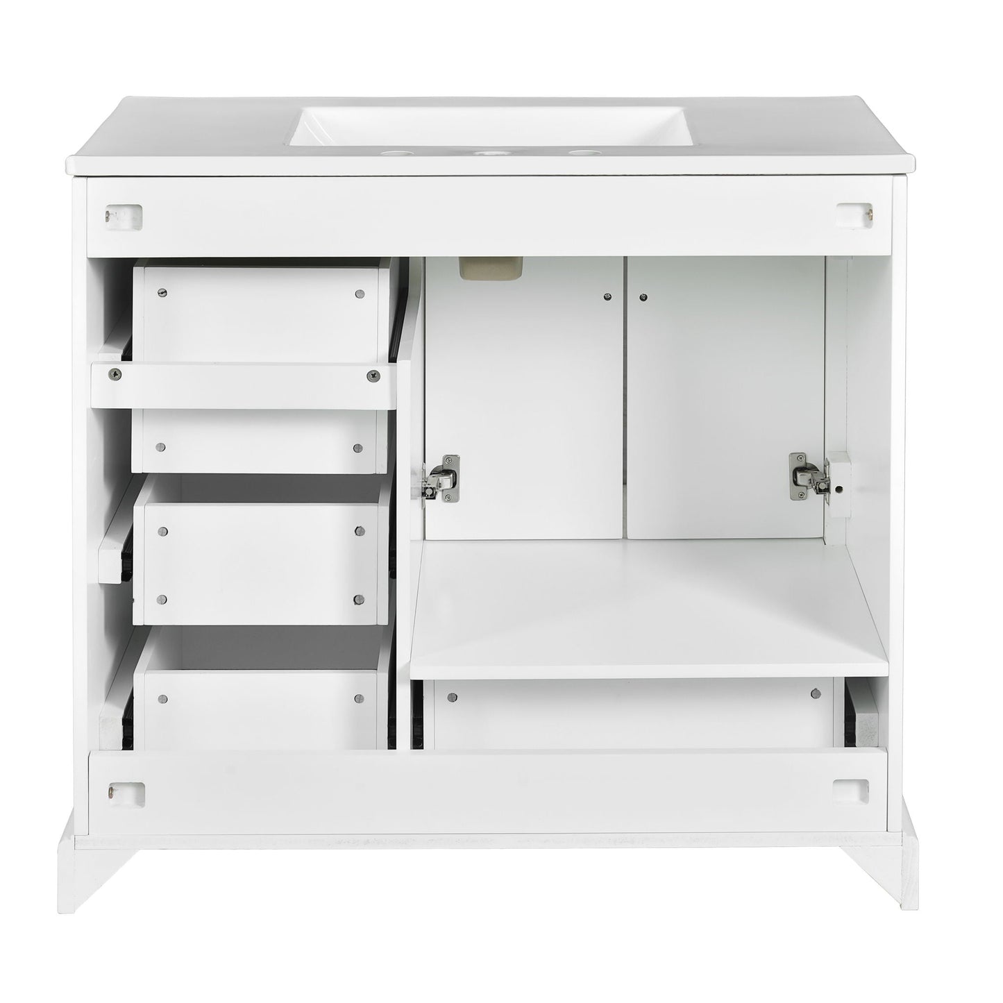 Traditional Bathroom Vanity With Soft Close Doors And Drawers