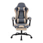 Gaming Chair with Footrest and Massage Lumbar Support
