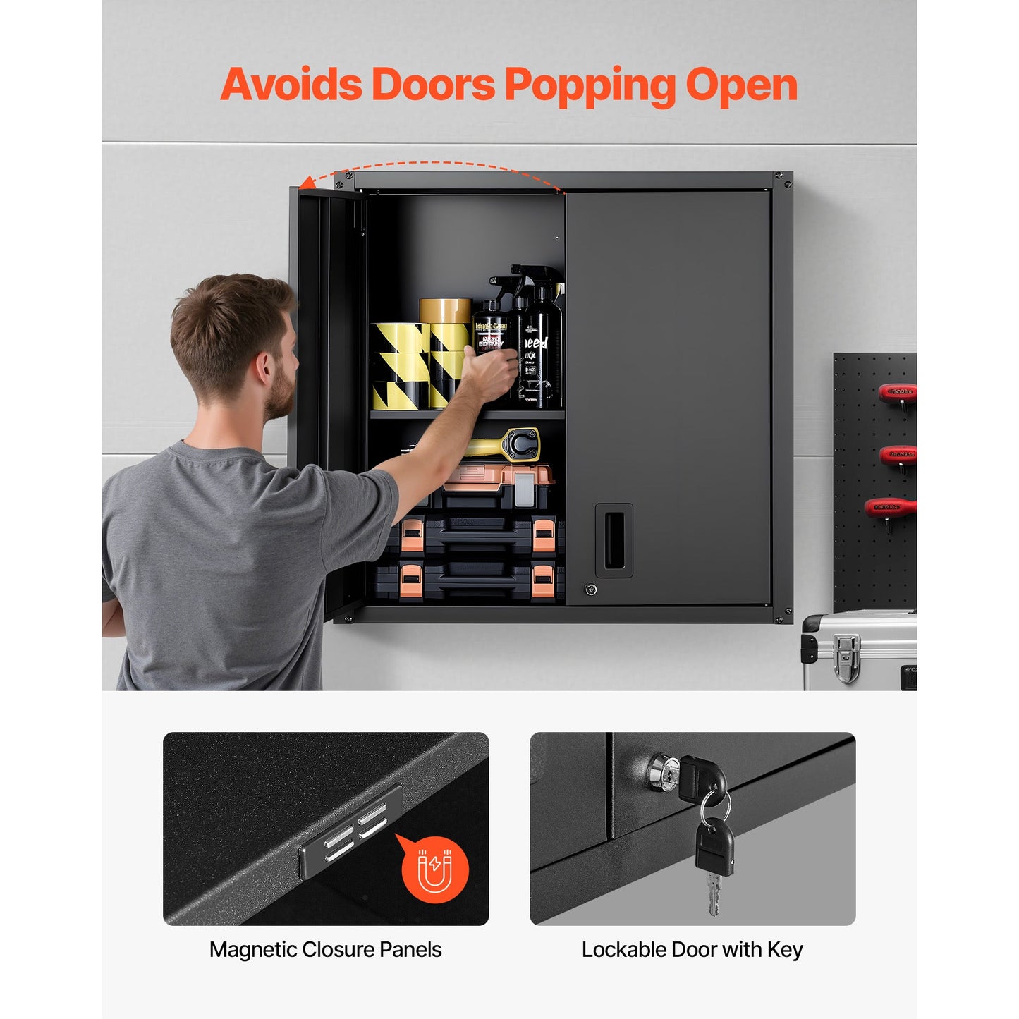 Metal Wall Cabinet 30W x 12.2D x 30H Inch