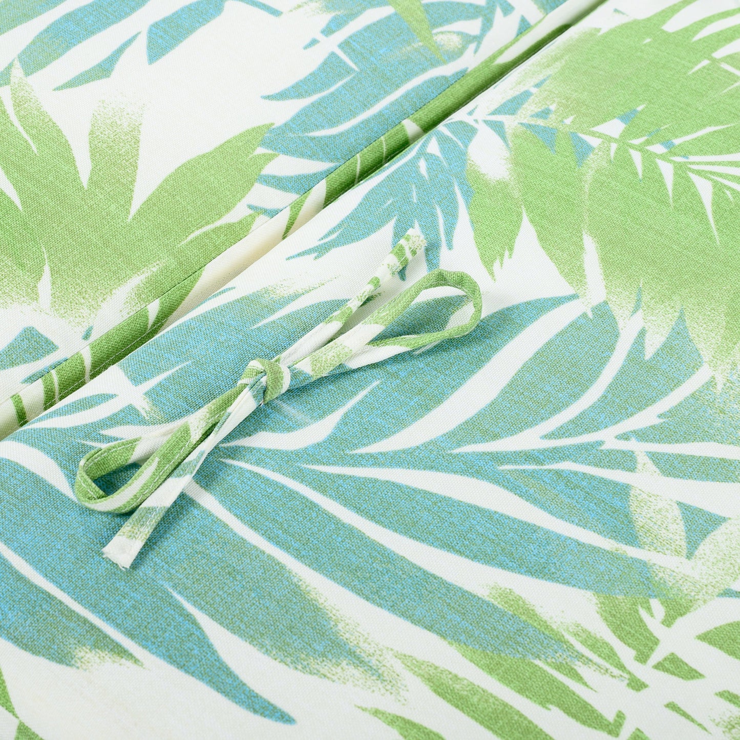 2" Thick Floral Chaise Lounge Cushion in Leaf Coconut