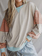 Colorblock Patchwork Drop Shoulder Sweatshirt