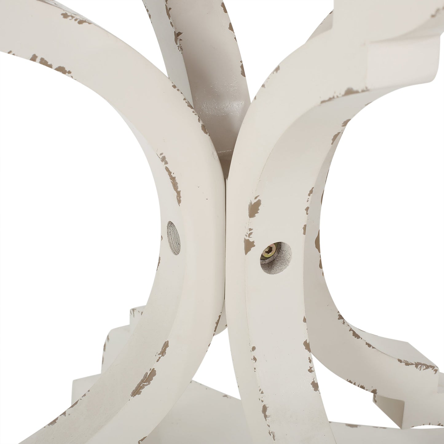 Accent Table with Hourglass Base and French Country Design