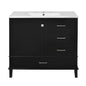 Bathroom Vanity, Modern Bathroom Cabinet With Sink Combo Set, Bathroom Storage Cabinet With A Soft Closing Door And 3 Drawers, Solid Wood Frame