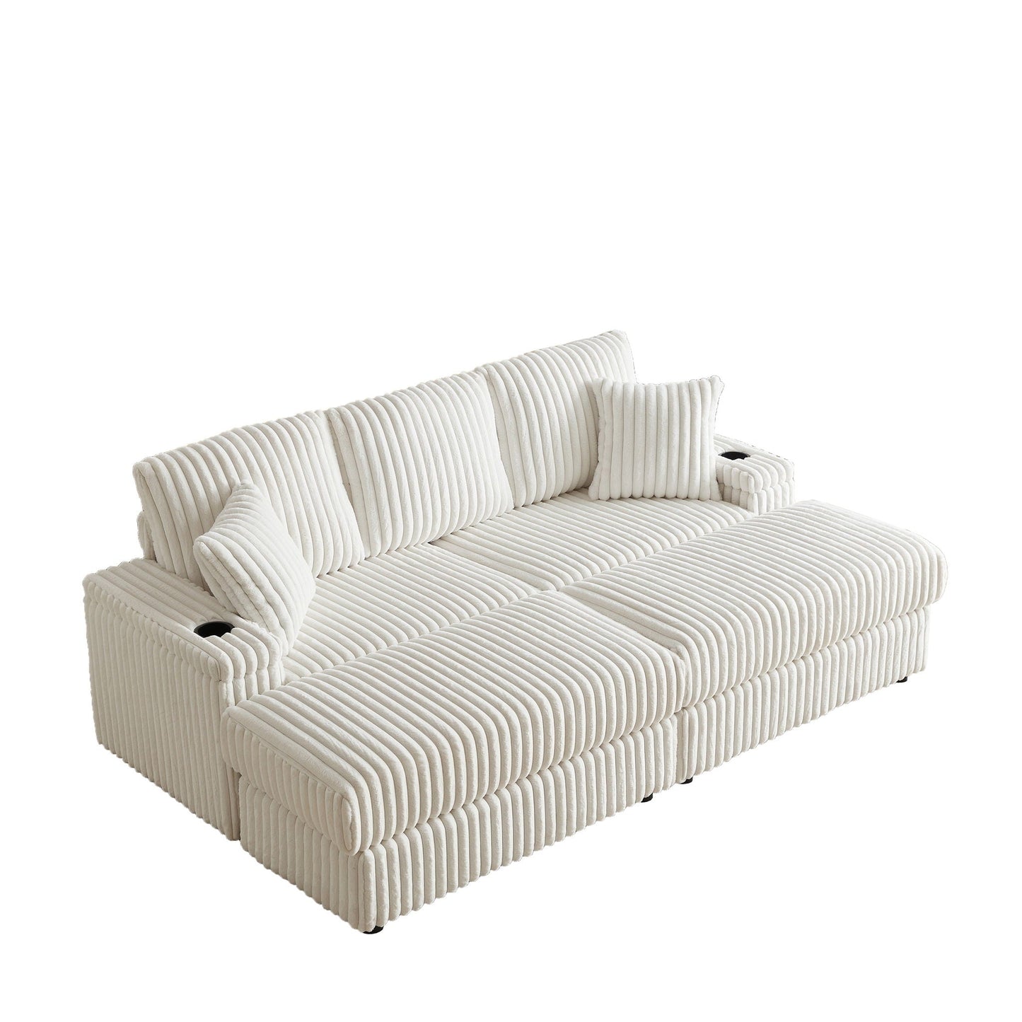 3 Seater Sofa With 2 Ottomans For Living Room