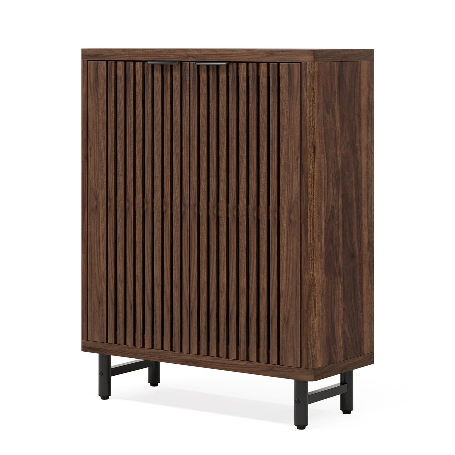 6 Tier Shoe Cabinet With Louvered Doors