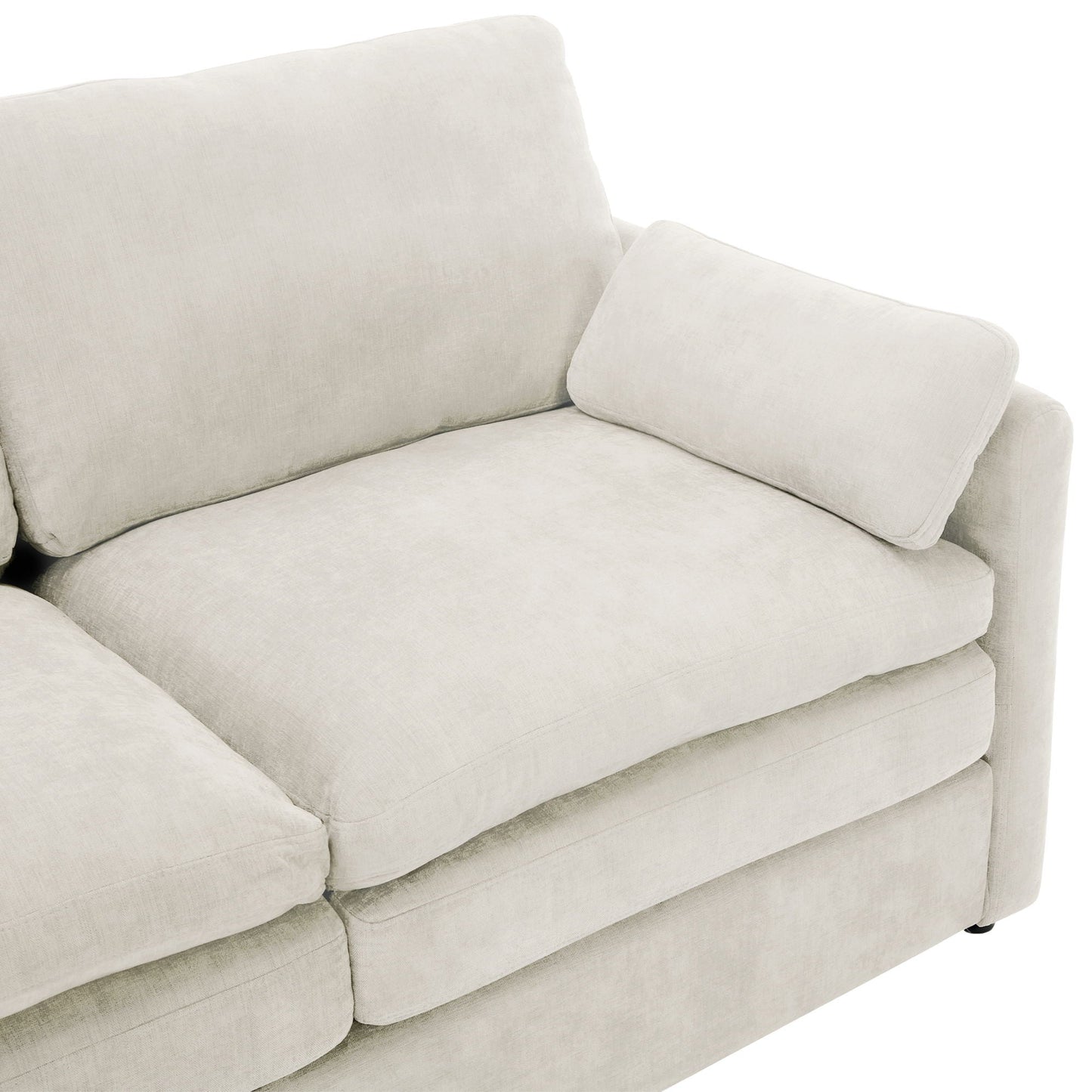 Cozy Upholstered Cushion Loveseat Sofa For Living Room