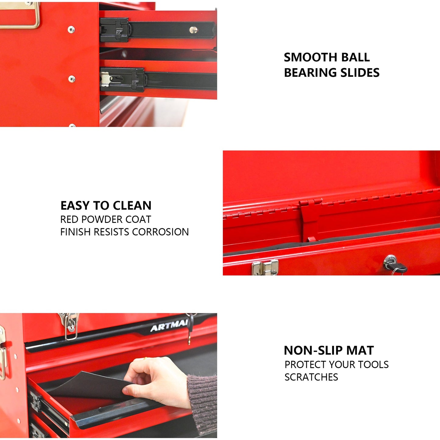 20-inch Steel Portable Tool Box with Drawers