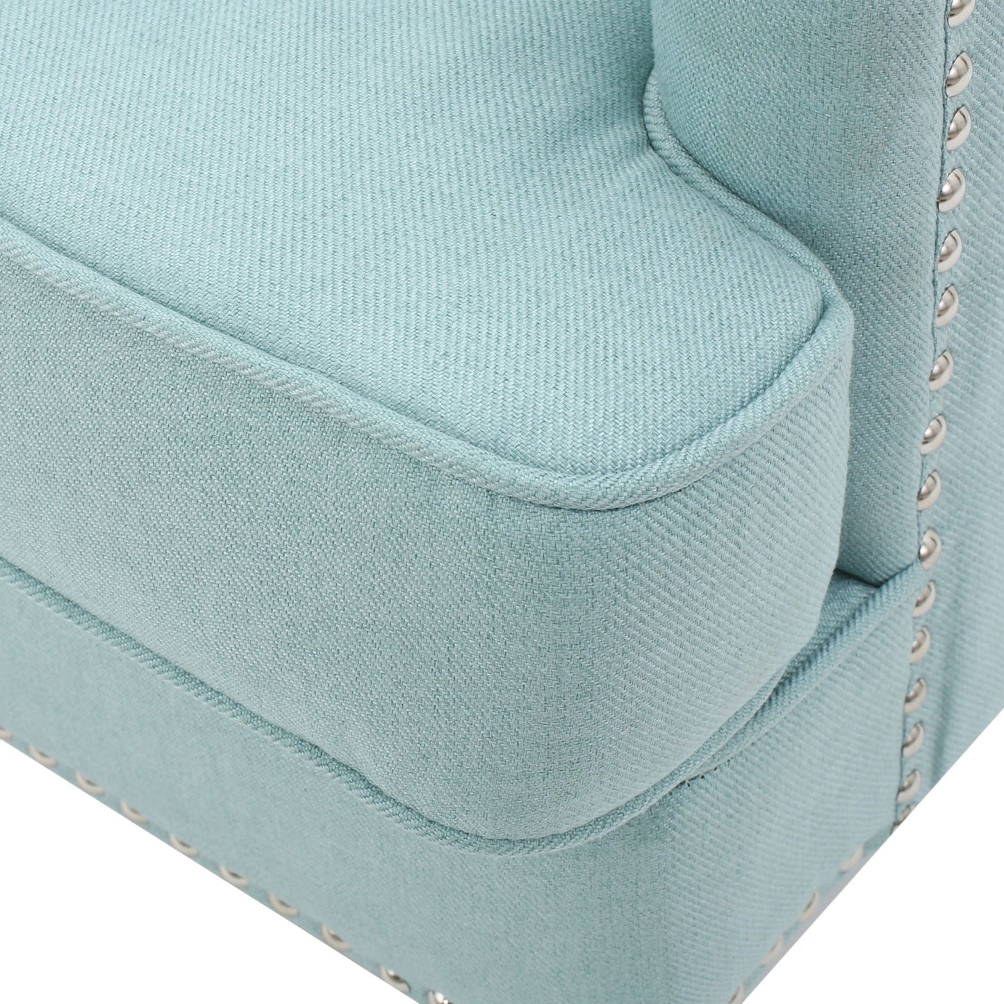 Harrison Tufted Club Chair with Button Tufted Back and Birch Wood Legs