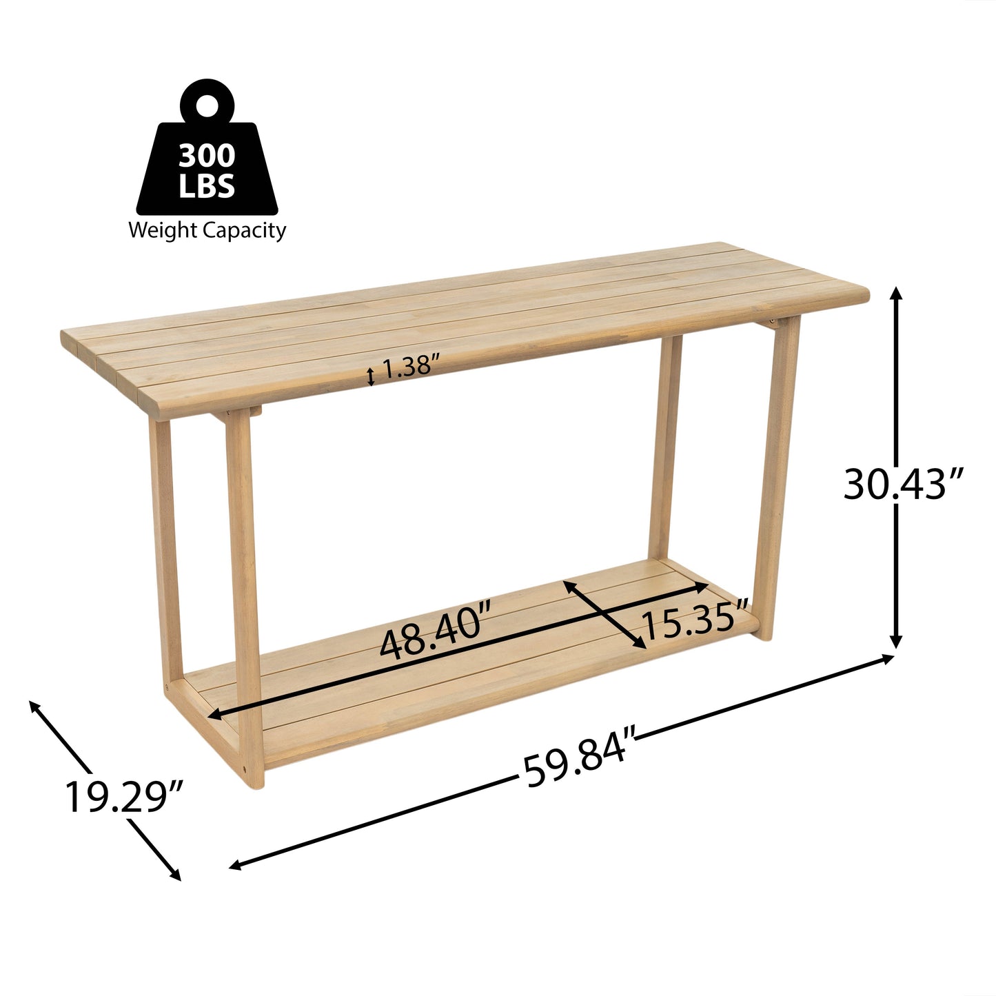 Woodside Rectangular Outdoor Buffet & Console Table