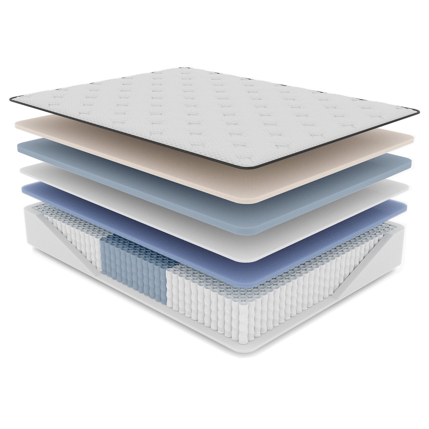 Diamond Hughes Twin XL Latex Hybrid Mattress with Euro-Top 14.5 Inch
