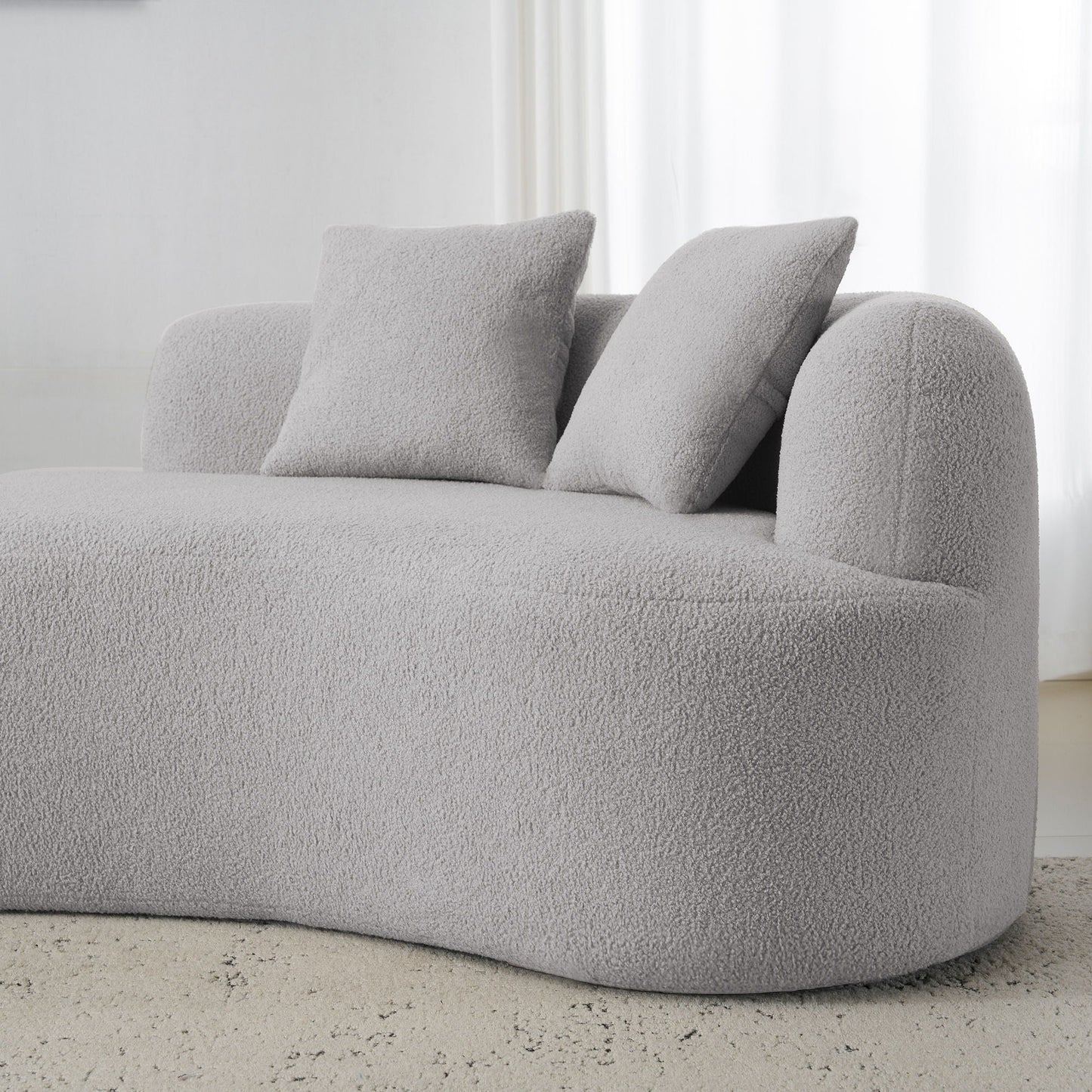 Curved 4 Seater Full Compression Sponge Sofa