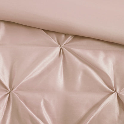 7 Piece Tufted Comforter Set Blush Cal King