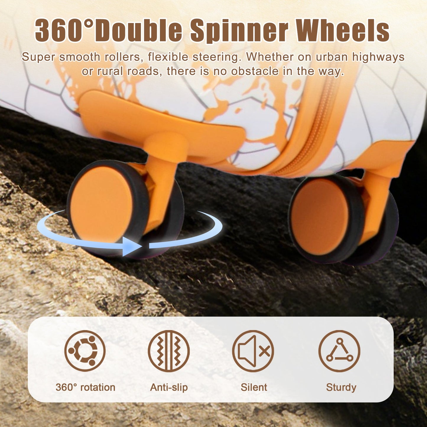28 Inch PC Spinner Wheel Luggage, Carry-On Suitcase