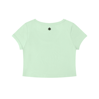 Loki & Ivy Women's Solid Color Slim Crop T-Shirt