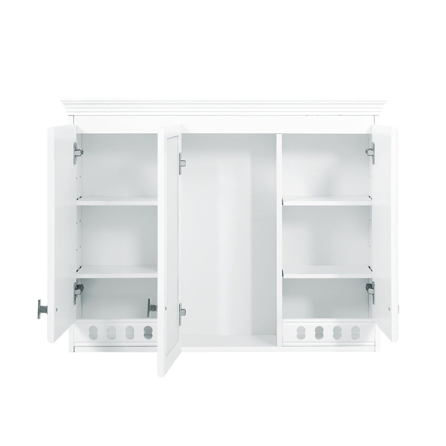 Wall Mount Mirror Cabinet With Adjustable Shelves, Soft Closing Hinges