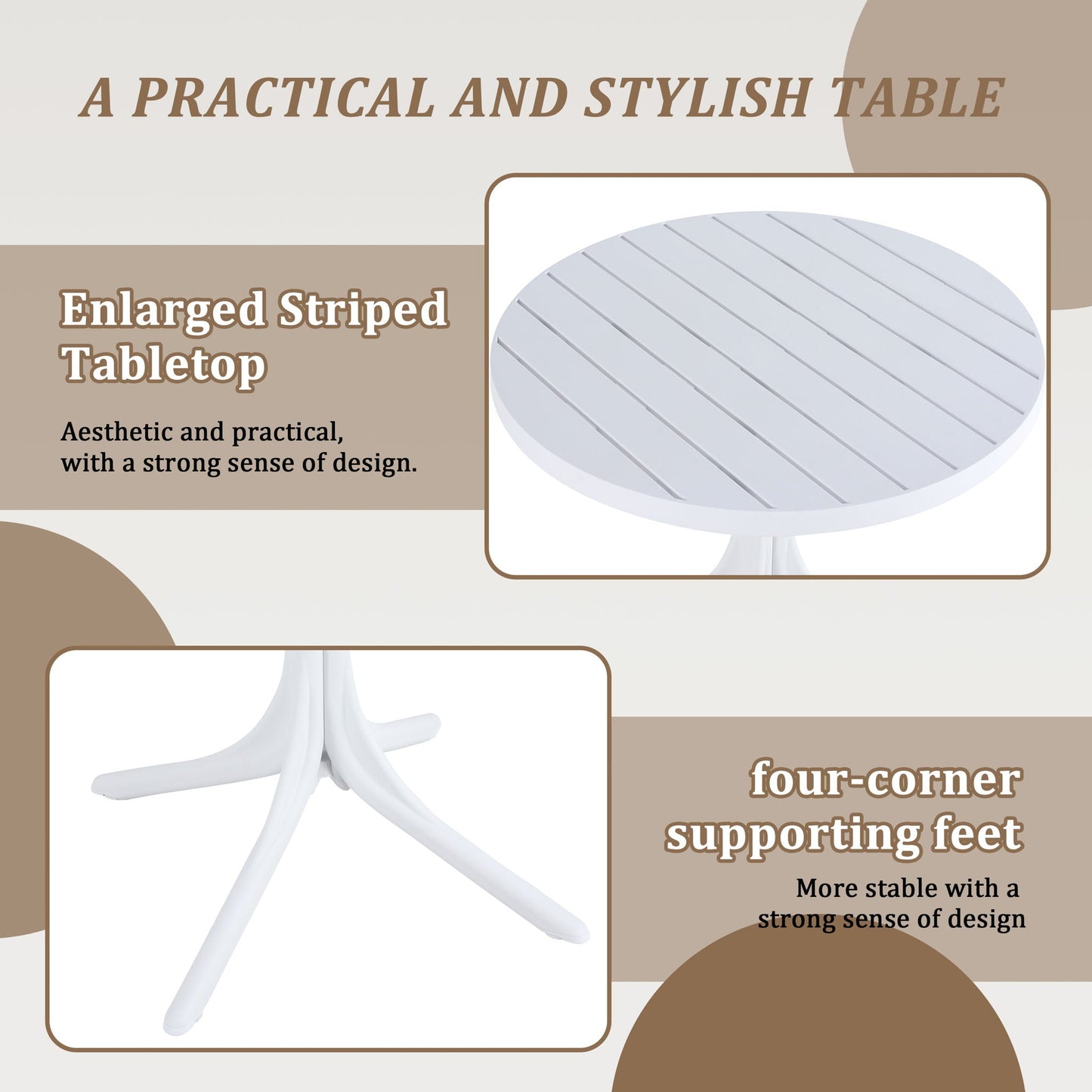 Modern Lounge Chair Set With Round Table