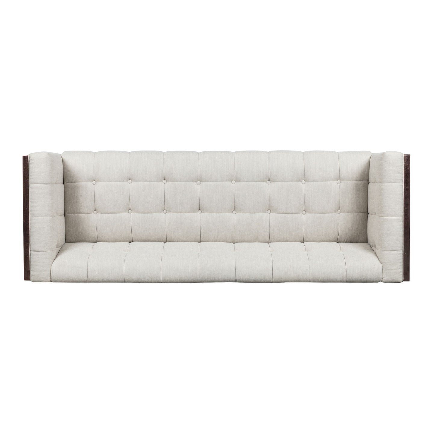 Contemporary Mid-Century Charm 3 Seater Sofa With Button Tufted Waffle Stitching