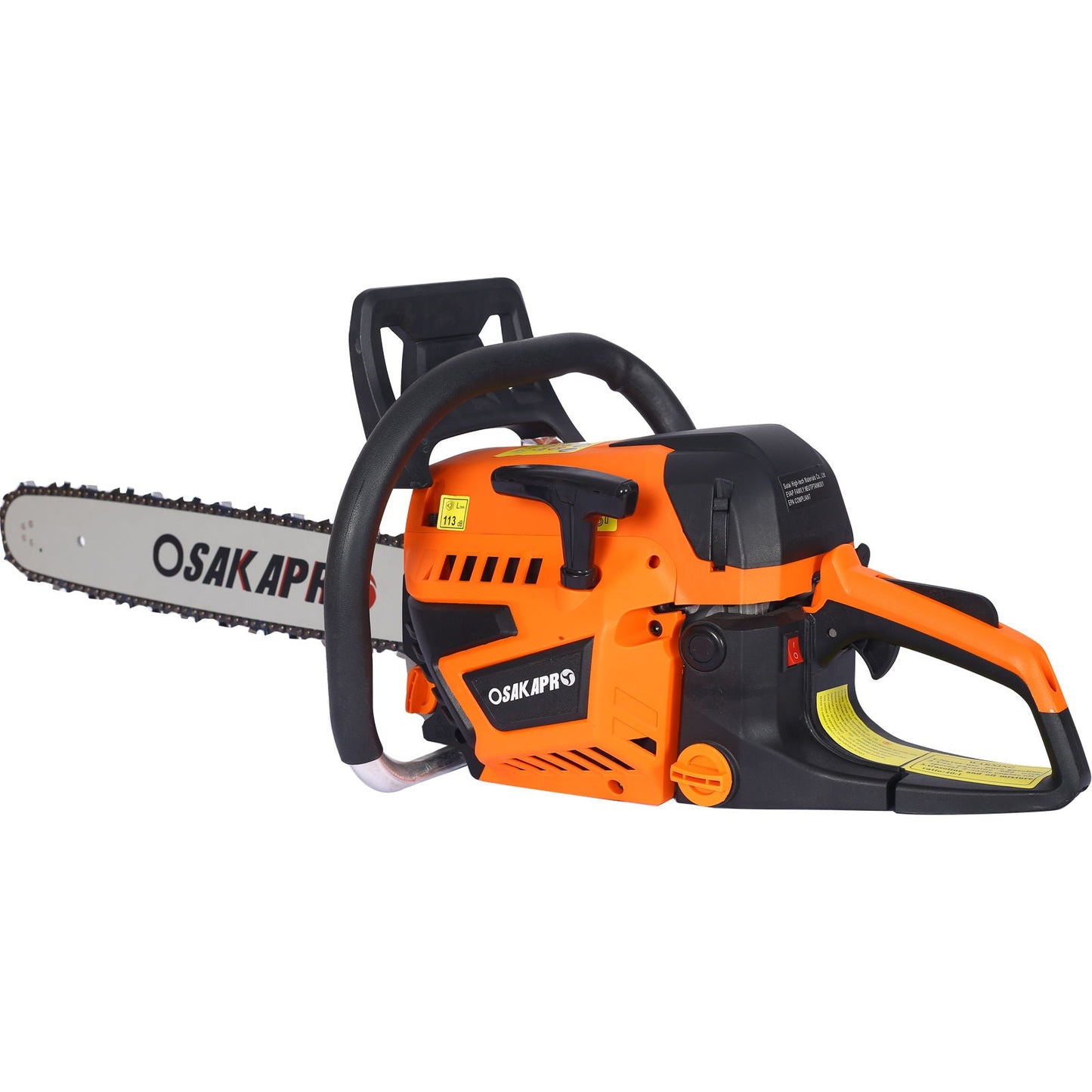Professional Gasoline Chainsaw 20" 52Cc For Tree And Wood Cutting - Orange