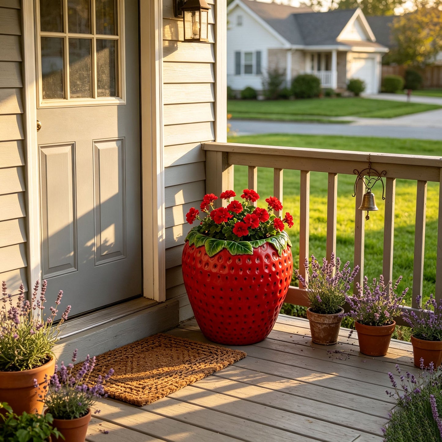 15'' Tall Strawberry Shaped Planter Pot