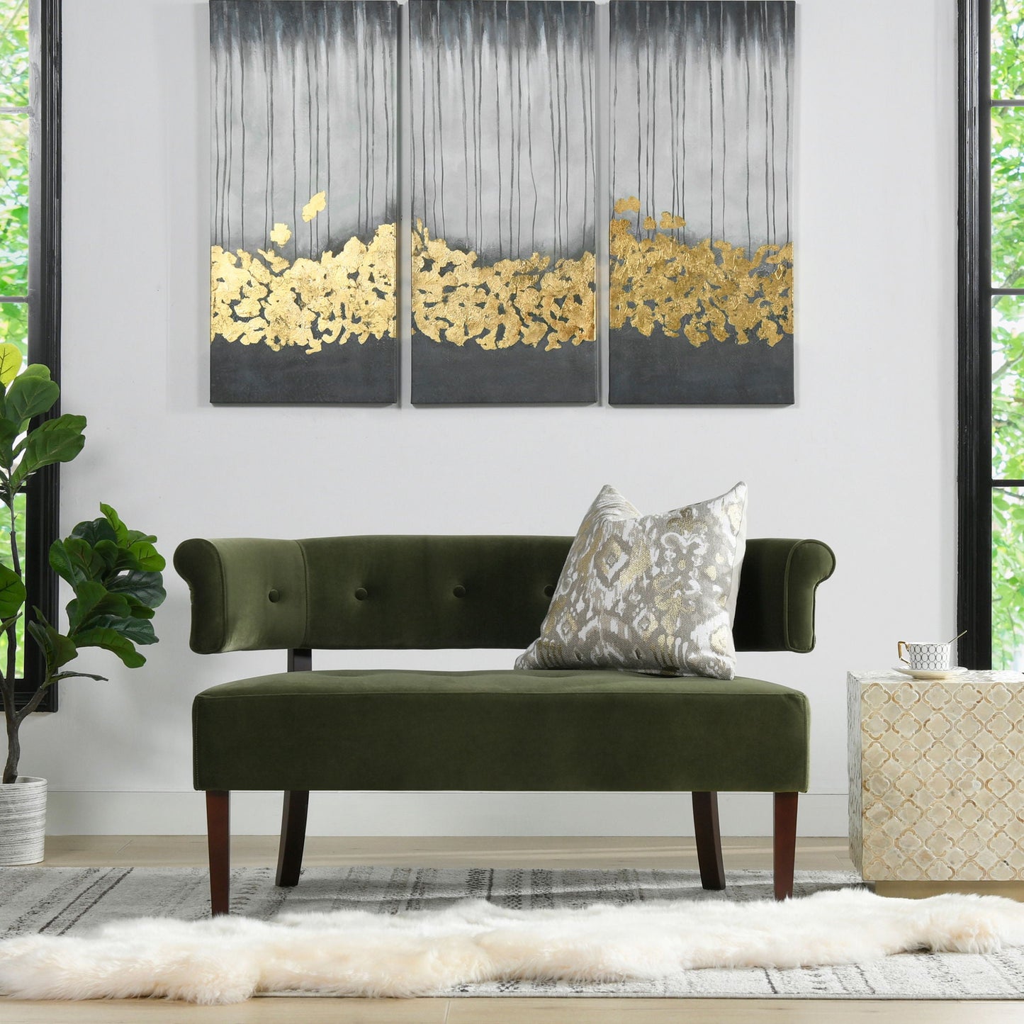 Jared - Versatile Roll Arm Tufted Bench Settee