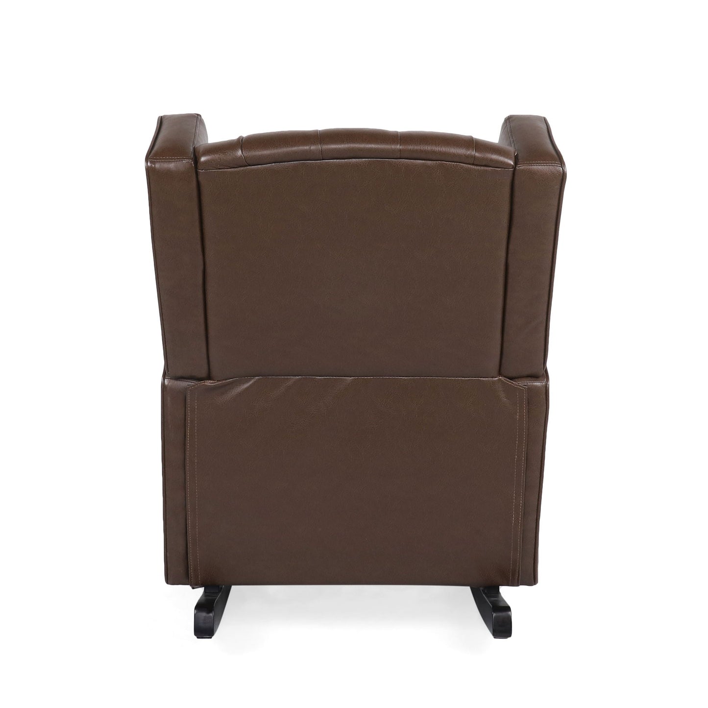 Amedou Contemporary Tufted Wingback Rocking Chair - Dark Brown
