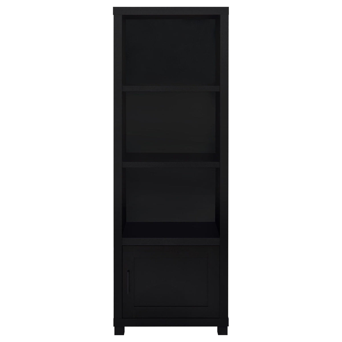 Sachin 3-shelf Engineered Wood Media Tower Black