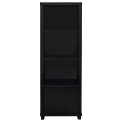 Sachin 3-shelf Engineered Wood Media Tower Black