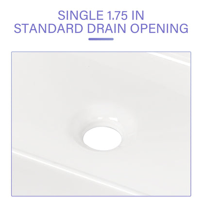 Modern European Design Ceramic Rectangular Vessel Bathroom Sink