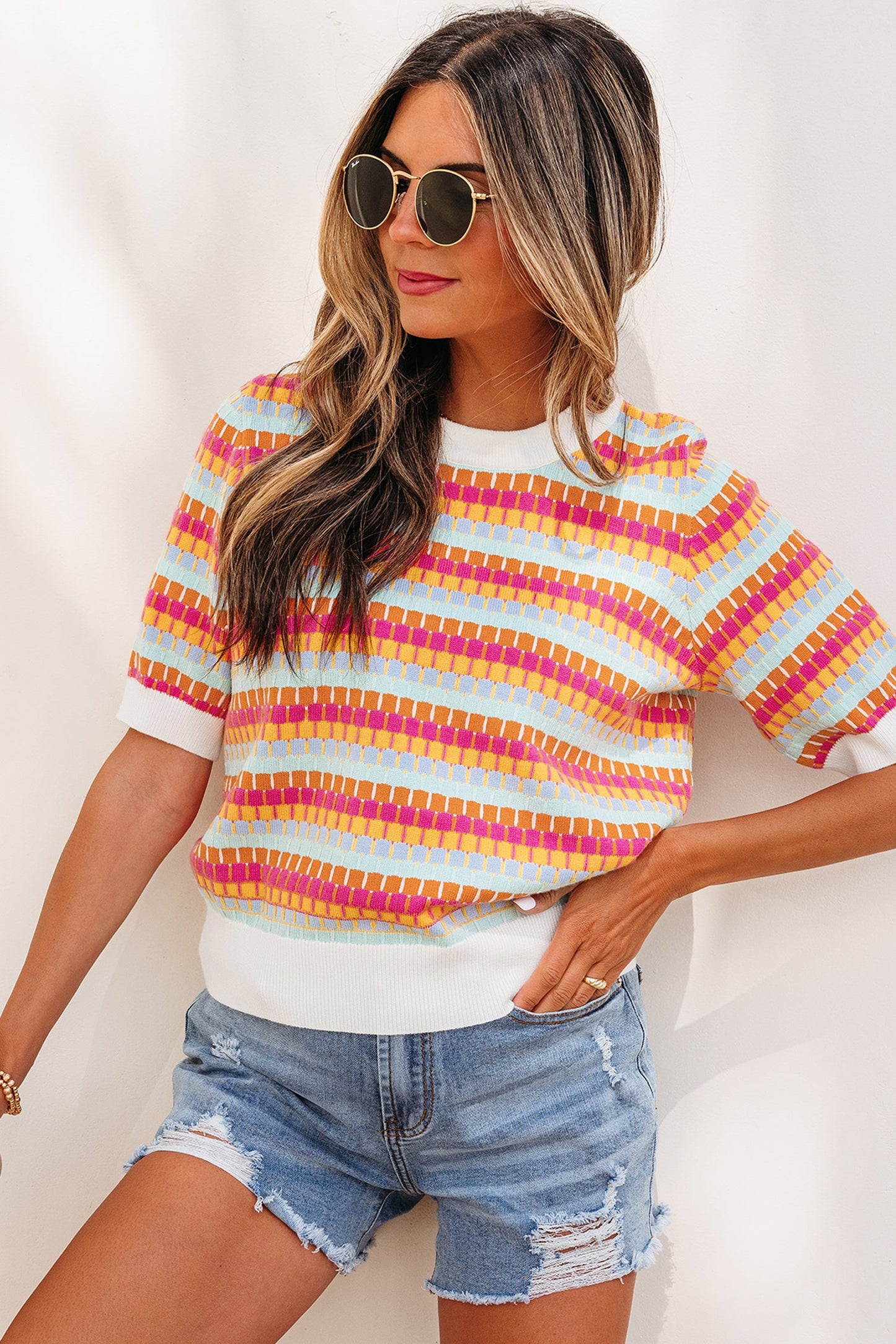 Bellamy Knit Short Sleeve Sweater