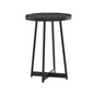 Ranlo - Round Accent Table With Geometric Legs - Black