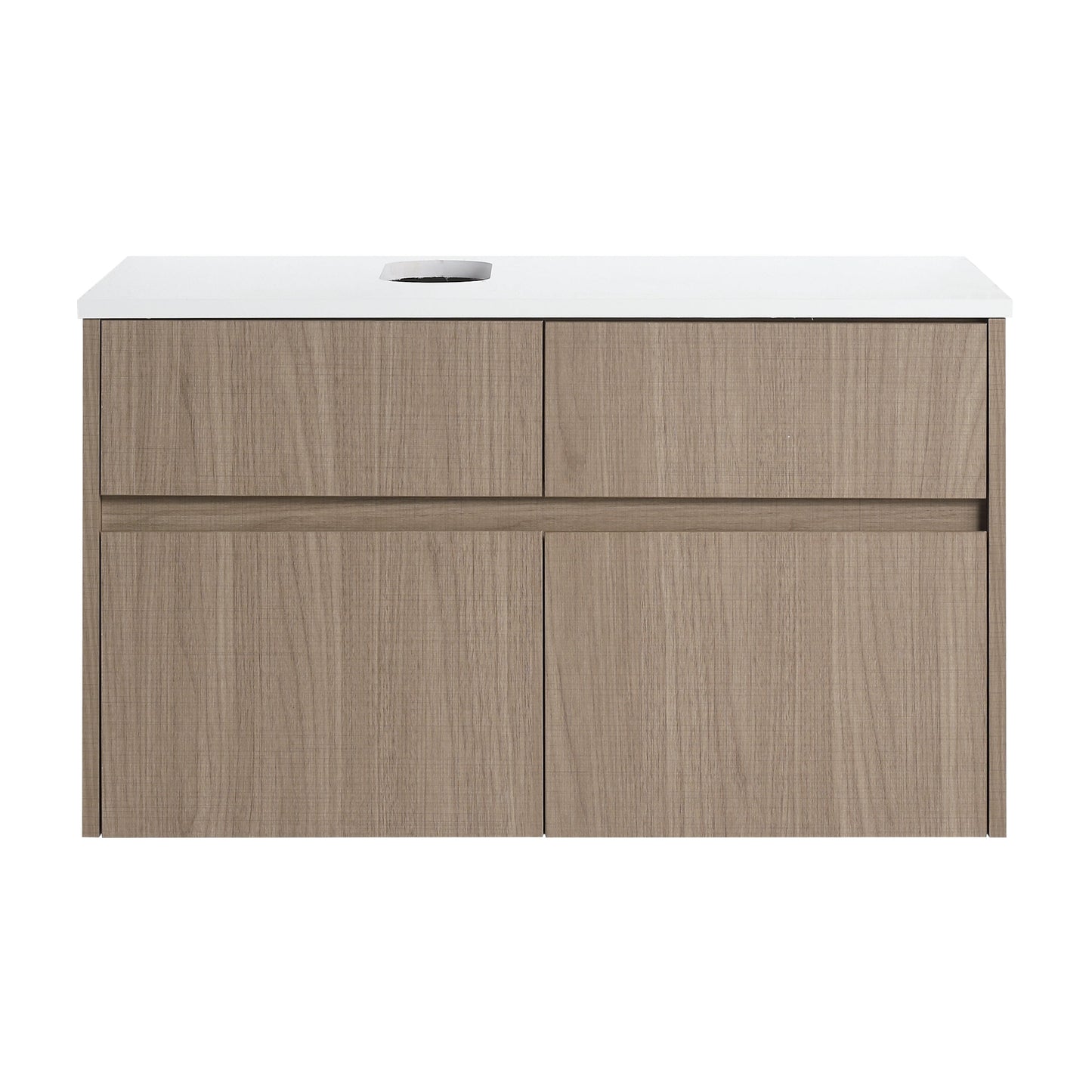 32-Inch Wall-Mounted Bathroom Vanity with Soft Close Doors and Drawer