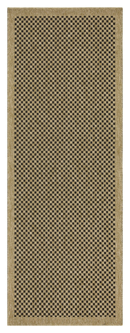 Earth GC_NTL1003 Jute/Black 5 ft. 3 in. x 7 ft. 3 in. Indoor/Outdoor Area Rug