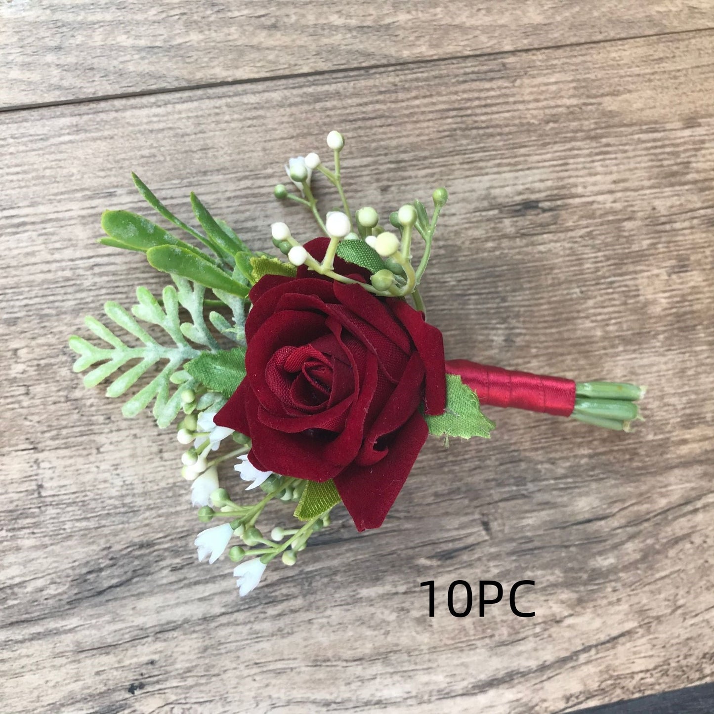 Korean Fabric Bride And Groom Corsage Rose Small Buds Silk Flower Before Marriage