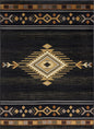 Tribes - 7'10" X 10'3" Southwest Area Rug - Black