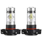 2PCS 1100LM 100W 5202 H16 LED Fog DRL Light Bulb IP68 Waterproof 20 2835 LEDs 360¡ Beam Angle 6000K White