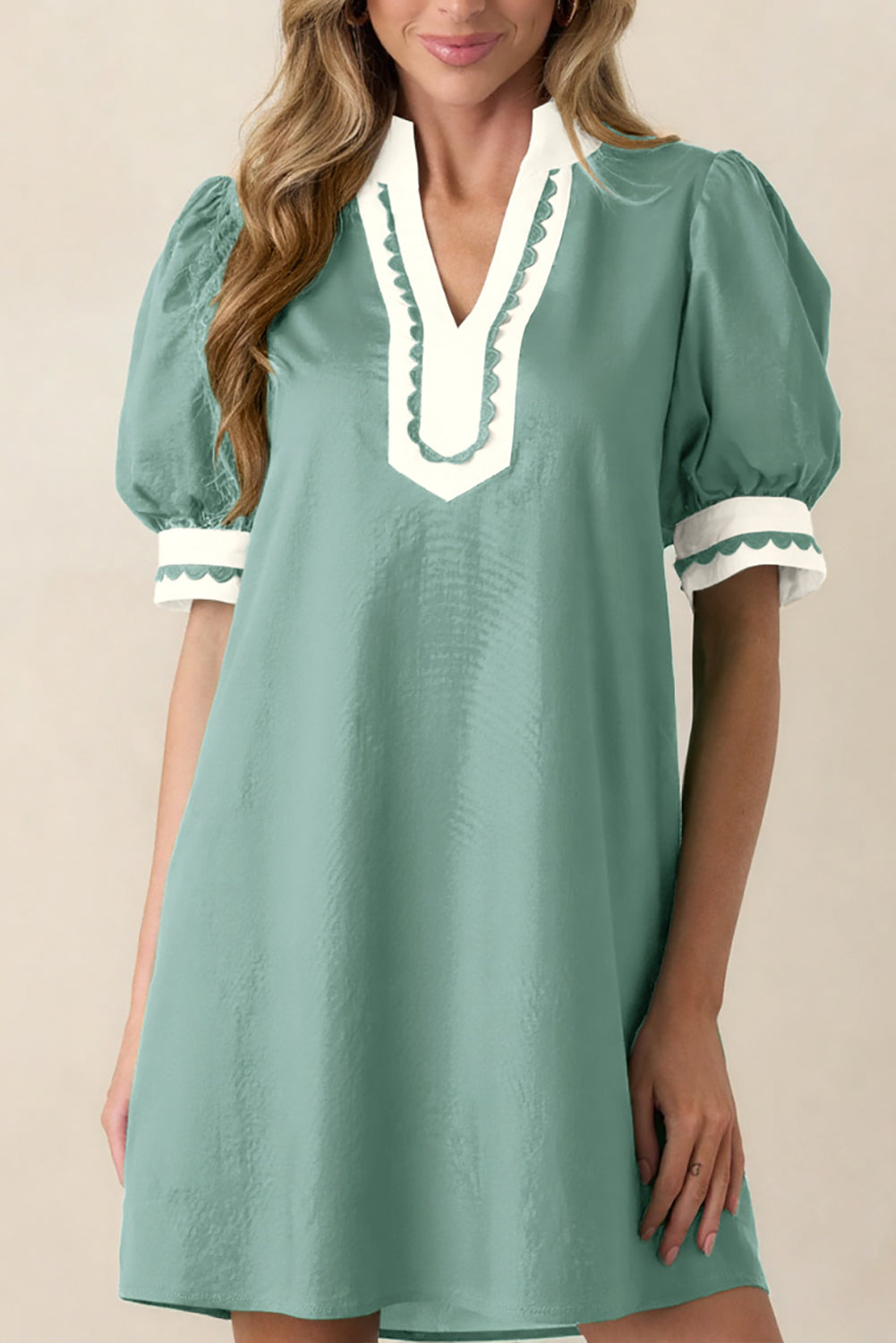 Leyla Puff Sleeve Mini Dress