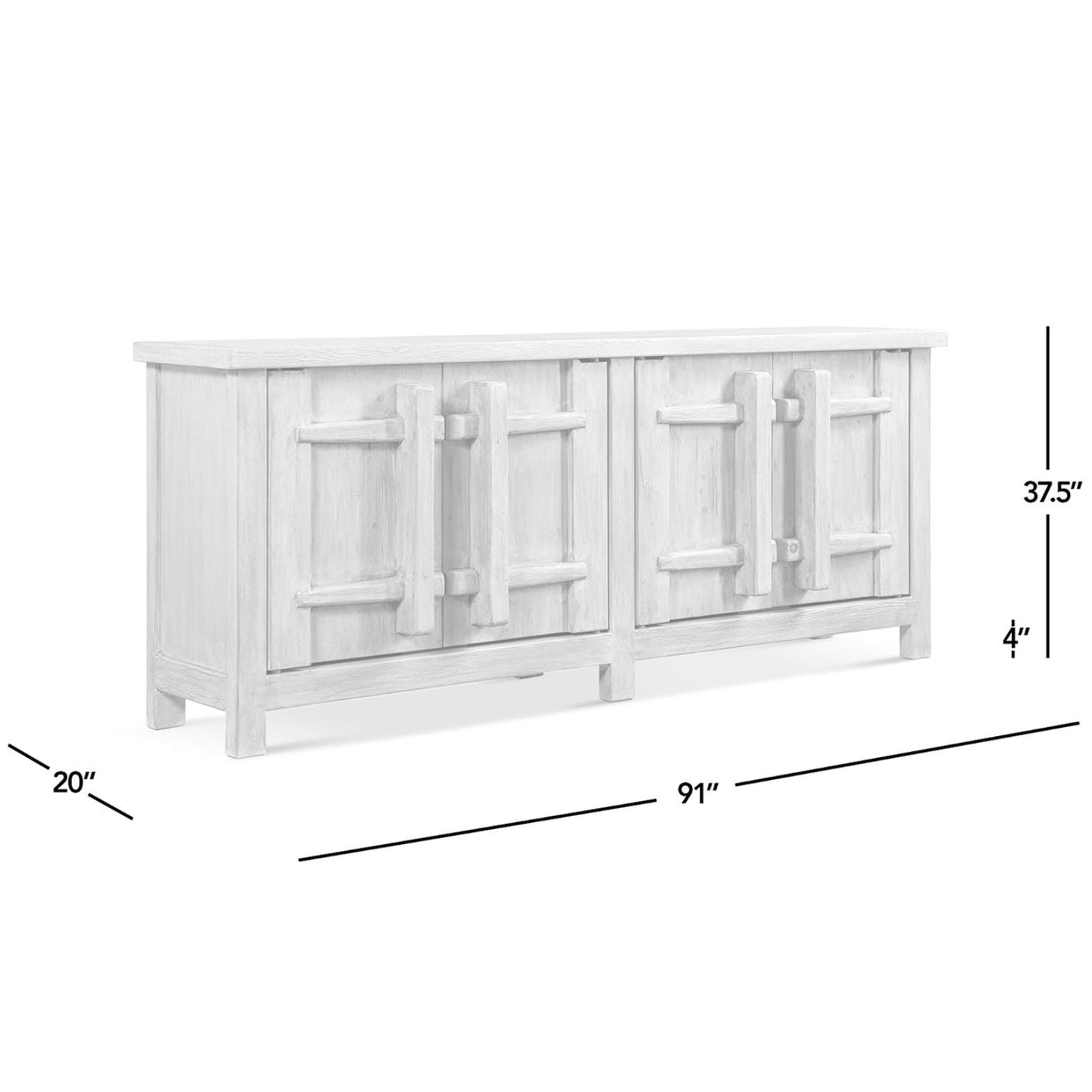 Rowan - 4 Door Sideboard Cabinet - Natural