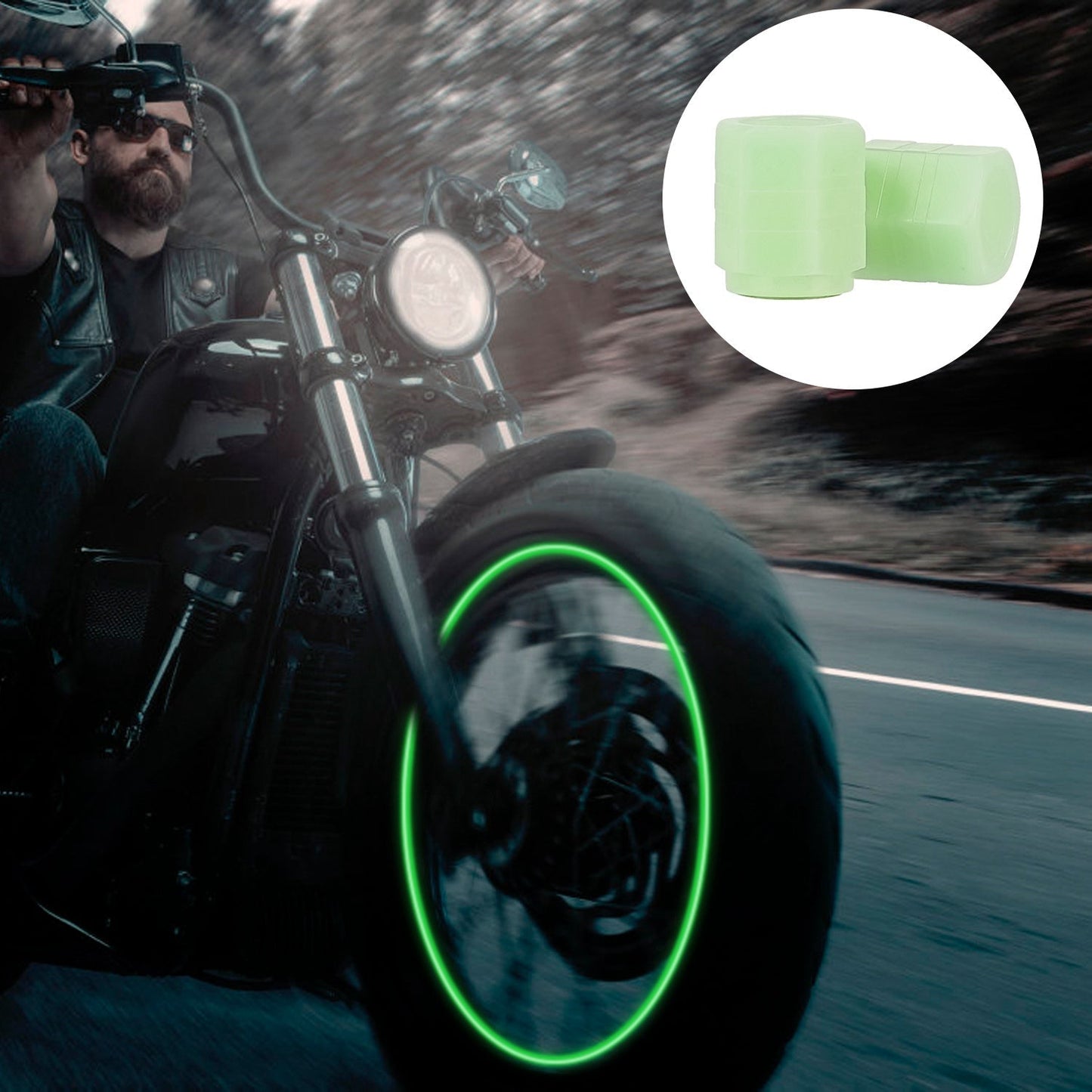12Pcs Car Tire Valve Stem Caps Luminous Dustproof Stem Tyre Covers for Cars SUVs Truck Motorcycles Bicycles