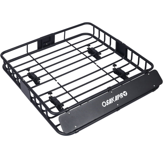 Motoring Rooftop Cargo Carrier Basket Steel Universal Fit Roof Rack